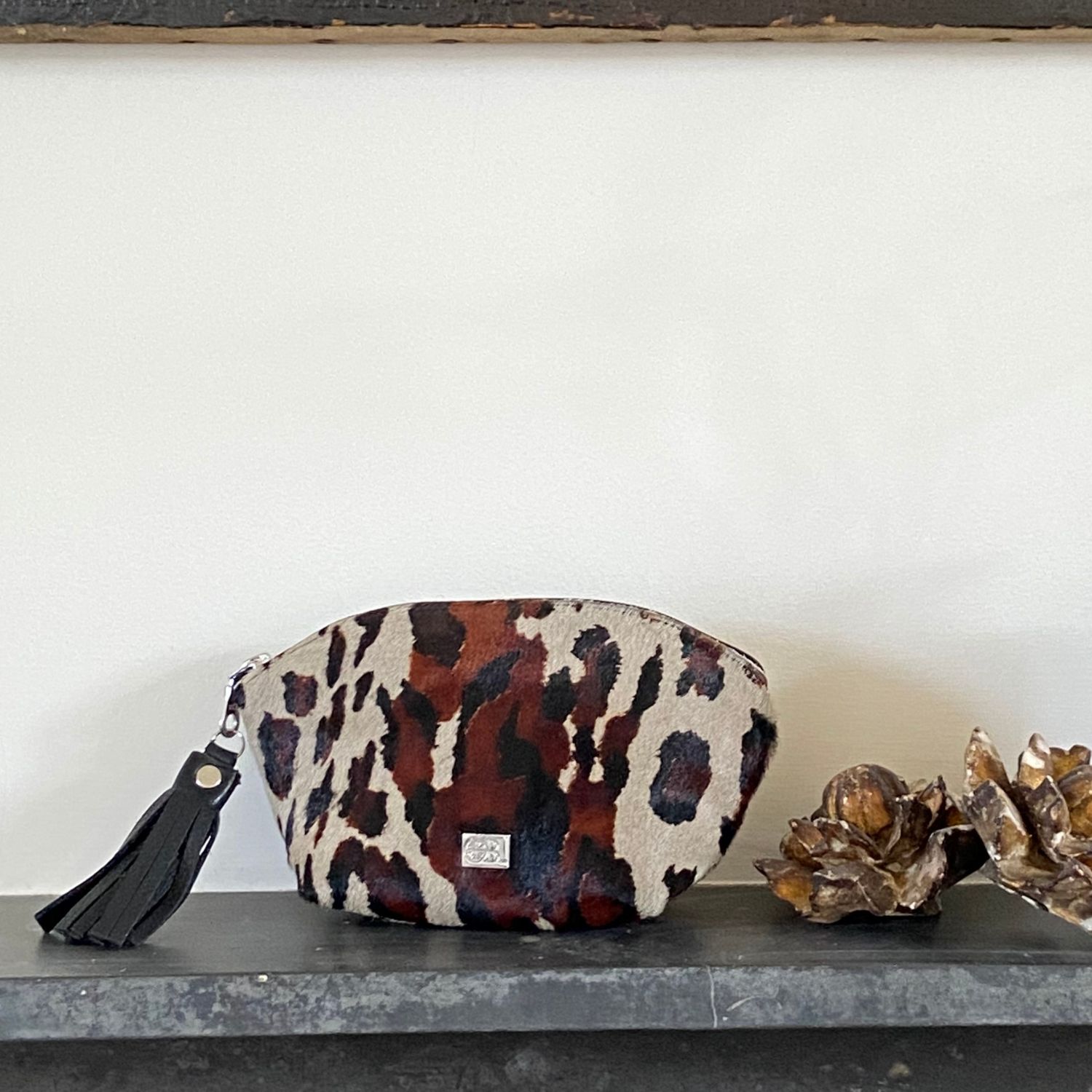 Cowhide Boho Purse Cloud Leopard