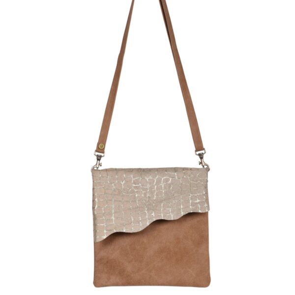 Cowhide Crossbody Jasper Gold on CHippendale Stevie by Owen BArry