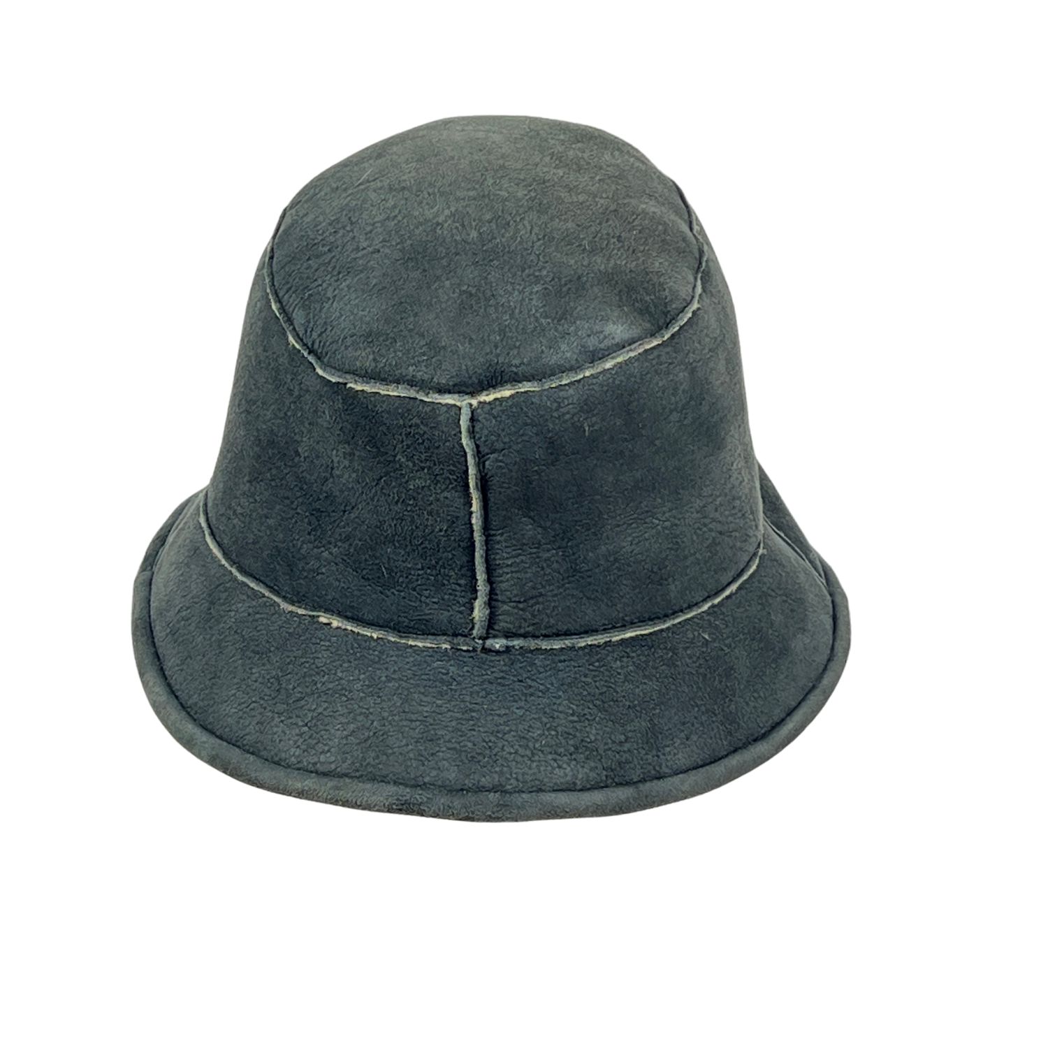 SHEEPSKIN HAT BUCKET VINTAGE NAVY (3) Sheepskin Hat Bucket Vintage Navy