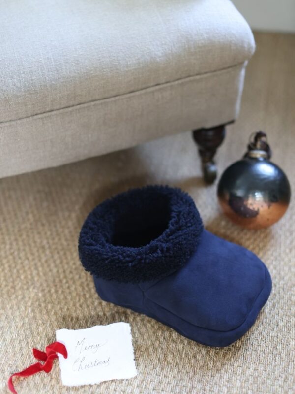 Sheepskin-Footmuff-Curly-Navy