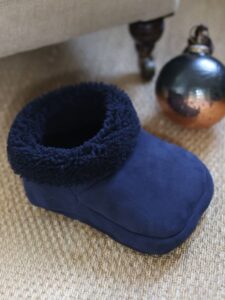 Sheepskin-Footmuff-Curly-Navy
