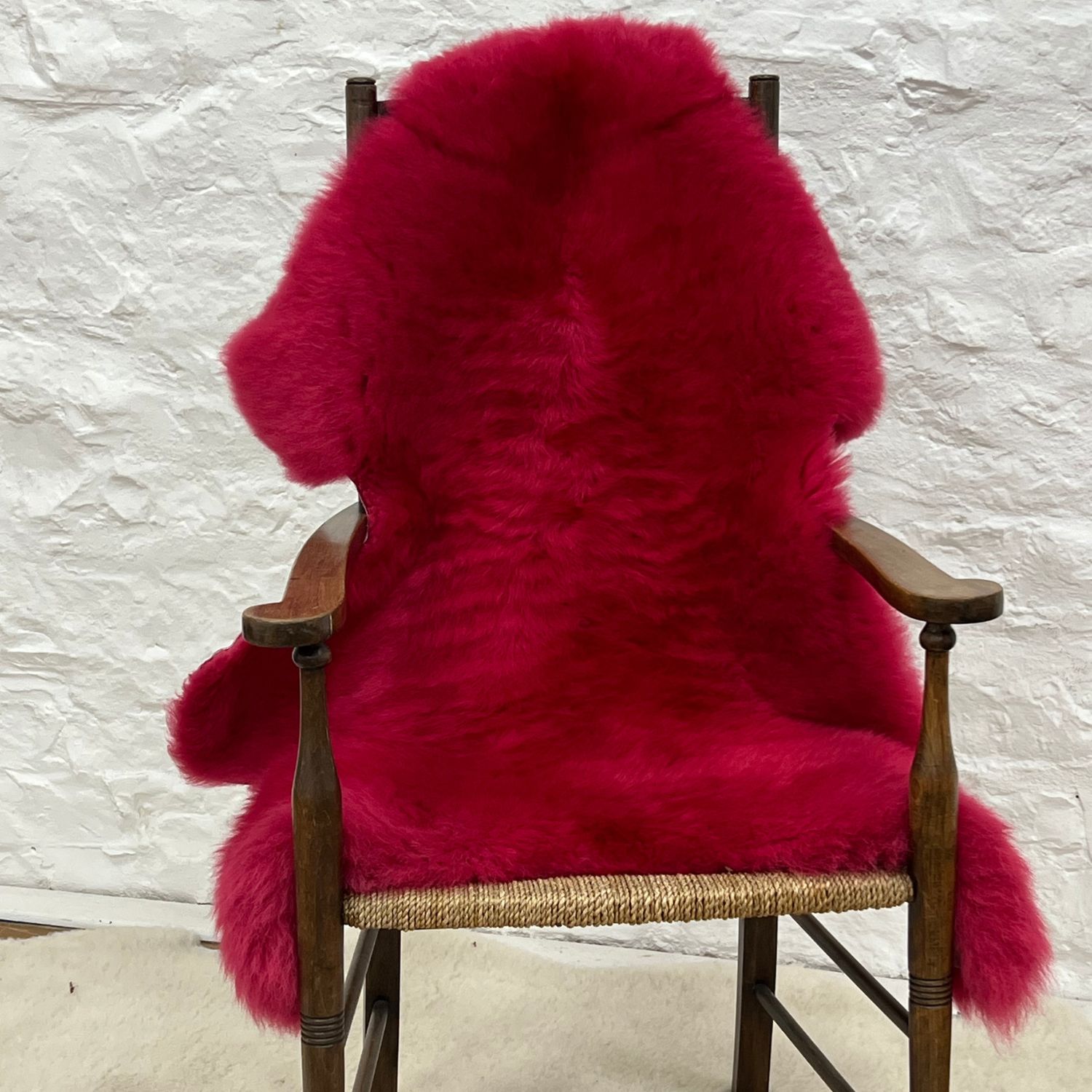Sheepskin Rug British Luxe Fuchsia by Owen Barry