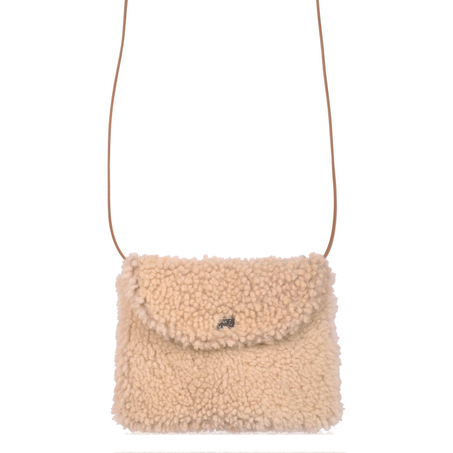 Sheepskin Crossbody Bag Cream - Boo - Front