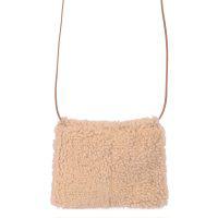 Sheepskin Crossbody Bag Cream - Boo - Back