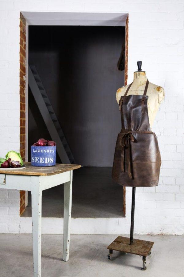 Leather Apron Waxy Brown leather Artisan style