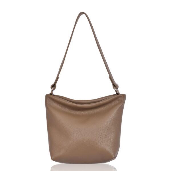 Leather Shoulder Bag Gopher Brown Cookie
