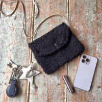 Sheepskin Clutch Crossbody Brown Hurricane Boo (1)