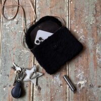 Sheepskin Clutch Crossbody Brown Hurricane Boo (1)