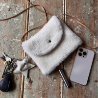 Sheepskin Crossbody Brandy Cream Boo