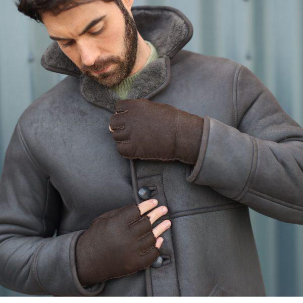 Men's Sheepskin Gloves, Fingerless & Mittens