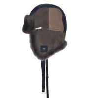 Sheepskin Trapper Cromita Navy Patchwork Kent (1)