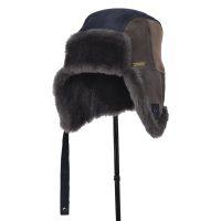 Sheepskin Trapper Cromita Navy Patchwork Kent (1)