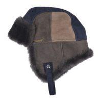 Sheepskin Trapper Cromita Navy Patchwork Kent (1)