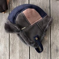 Sheepskin Trapper Hat Cromita Patchwork Kent (1) Sheepskin Trapper Hat Cromita Patchwork Kent
