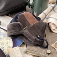 Sheepskin Trapper Hat Cromita Patchwork Kent (2) Sheepskin Trapper Hat Cromita Patchwork Kent