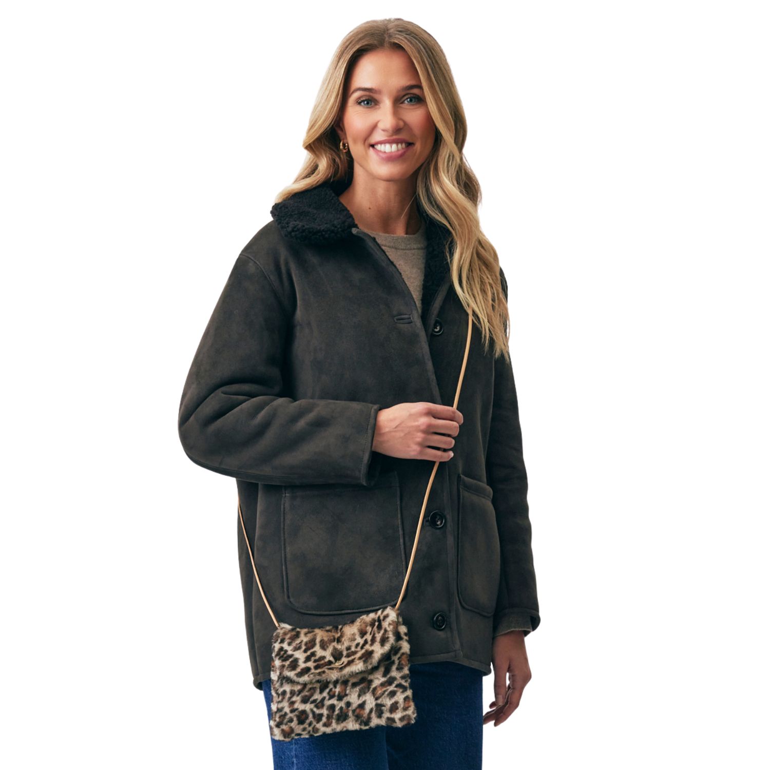 Sheepskin crossbody bag boo (1) Sheepskin crossbody bag boo Leopard Print