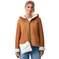 Sheepskin crossbody bag boo Brandy Cream