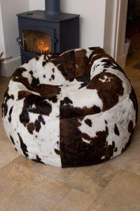 Cowhide Large Beanbag Tricolour 2