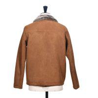 Sheepskin Bomber Jacket Ottoman Tan - Bennett - Back 2
