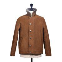 Sheepskin Bomber Jacket Ottoman Tan - Bennett - Front 2