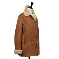 Sheepskin Classic Jacket Tan Gonfio - Rowan - Side