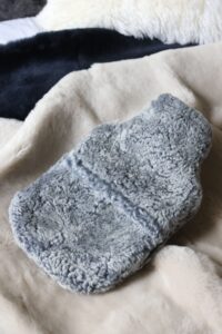 Sheepskin Hot water bottle cover 2L Silvergrey (2)