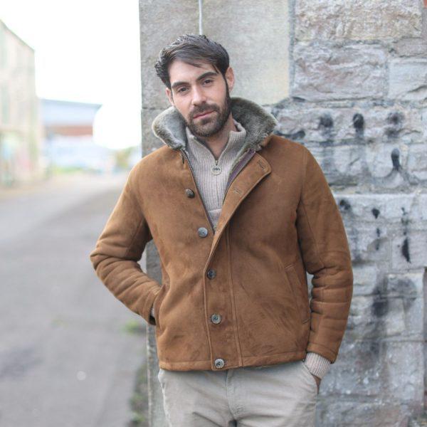 Sheepskin Jacket Ottoman Tan Bennett