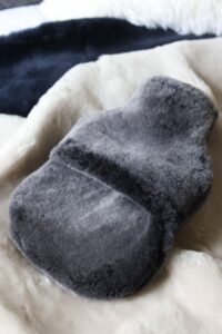 Sheepskin hot water bottle cover graphito Grey 2L (2)