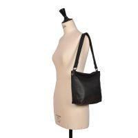 Leather Shoulder Bag Black - Cookie - Model
