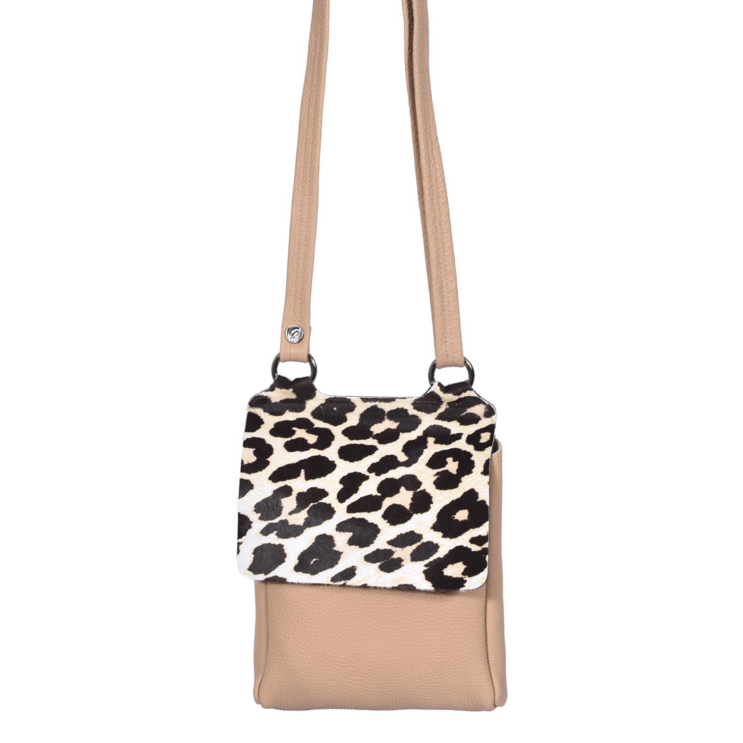 Cowhide Crossbody Jaguar Pebbles - Flora (2)