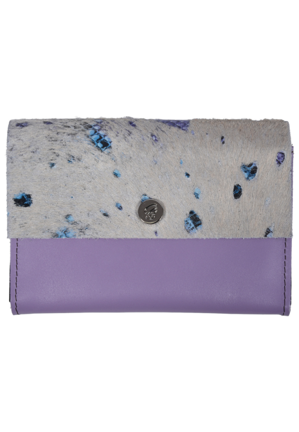 Cowhide Purse Summer Reptile Lilac - Vermont Small - Front