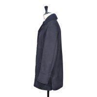 Sheepskin Classic Coat Navy Blue - Adam - Side