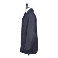 Sheepskin Classic Coat Navy Blue - Adam - Side