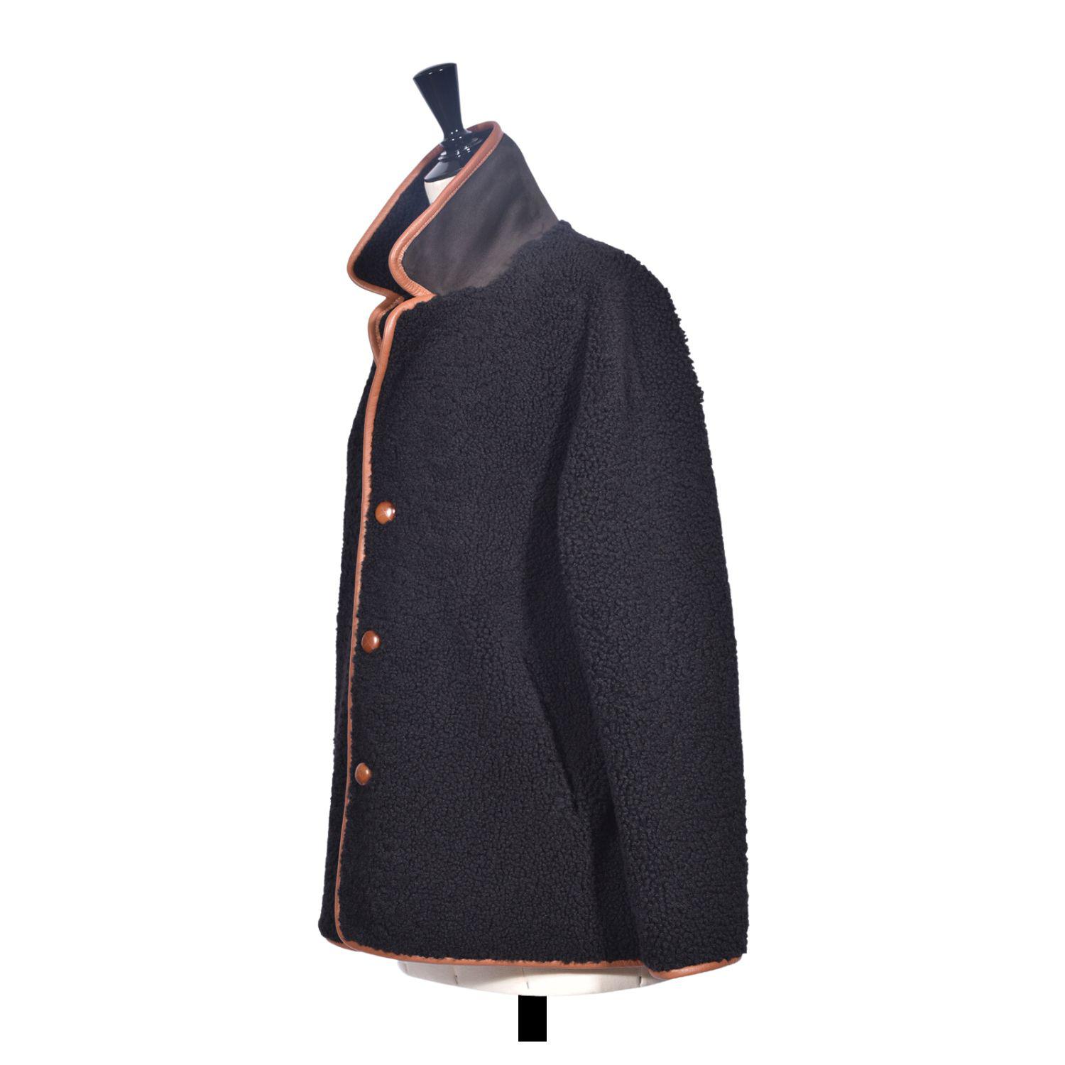 Sheepskin Classic Reversible Jacket Ebony Brown - Porlock - Side 2