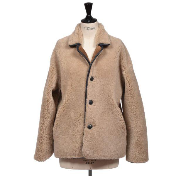 Sheepskin Reversible Jacket Gonfio - Porlock - Front Inverted