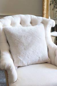 Sheepskin Cushion UK Mima Beige Closeup
