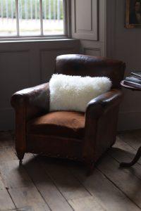 Sheepskin Pillow Yetti Ivory Lumber Closeup