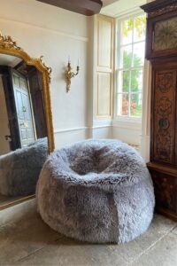 Sheepskin Yetti Pewter Grey Large Beanbag