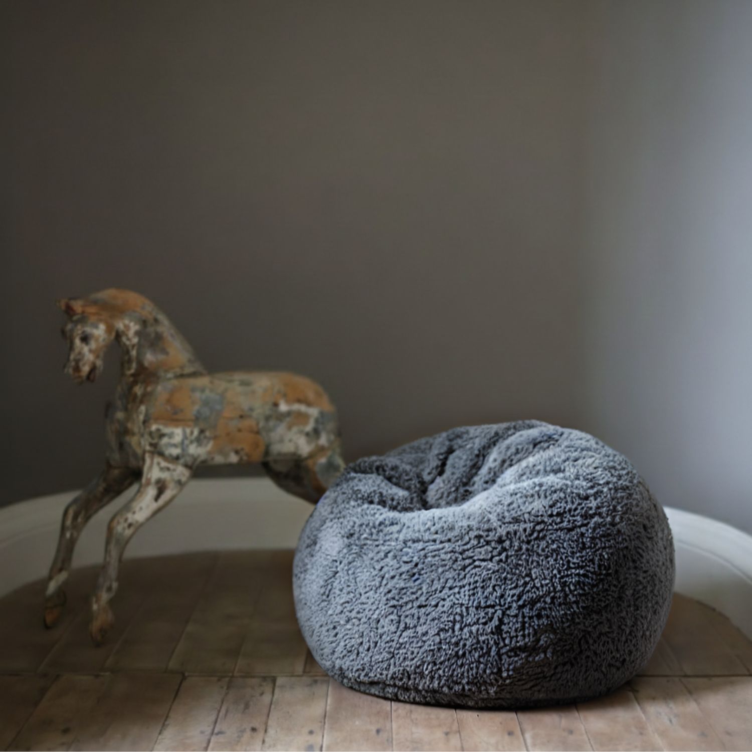 Sheepskin Small Kids Beanbags Graphito Curly