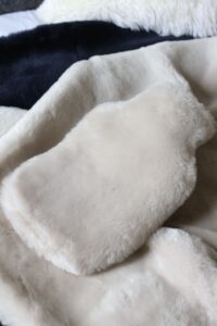 Sheepskin hot water bottle Ivory white UK 2L