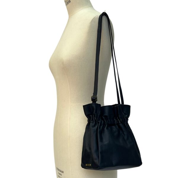 Leather Crossbody Justine Navy Softee by Owen Barry