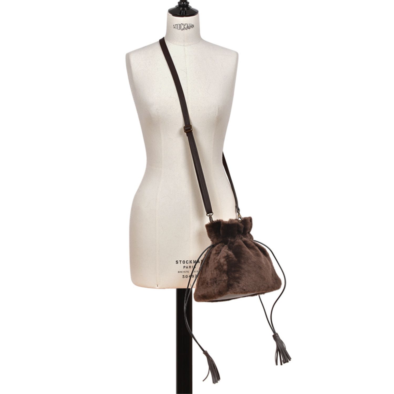 Sheepskin Drawstring Bag Justine in Brown Icelandic Shearlibng (3)