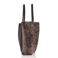 Sheepskin Tote Bag Hurricane Brown - Keinton - Side 1
