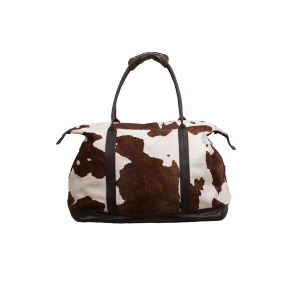 Cowhide Holdall Bag Brown Splash - Workshop - Front