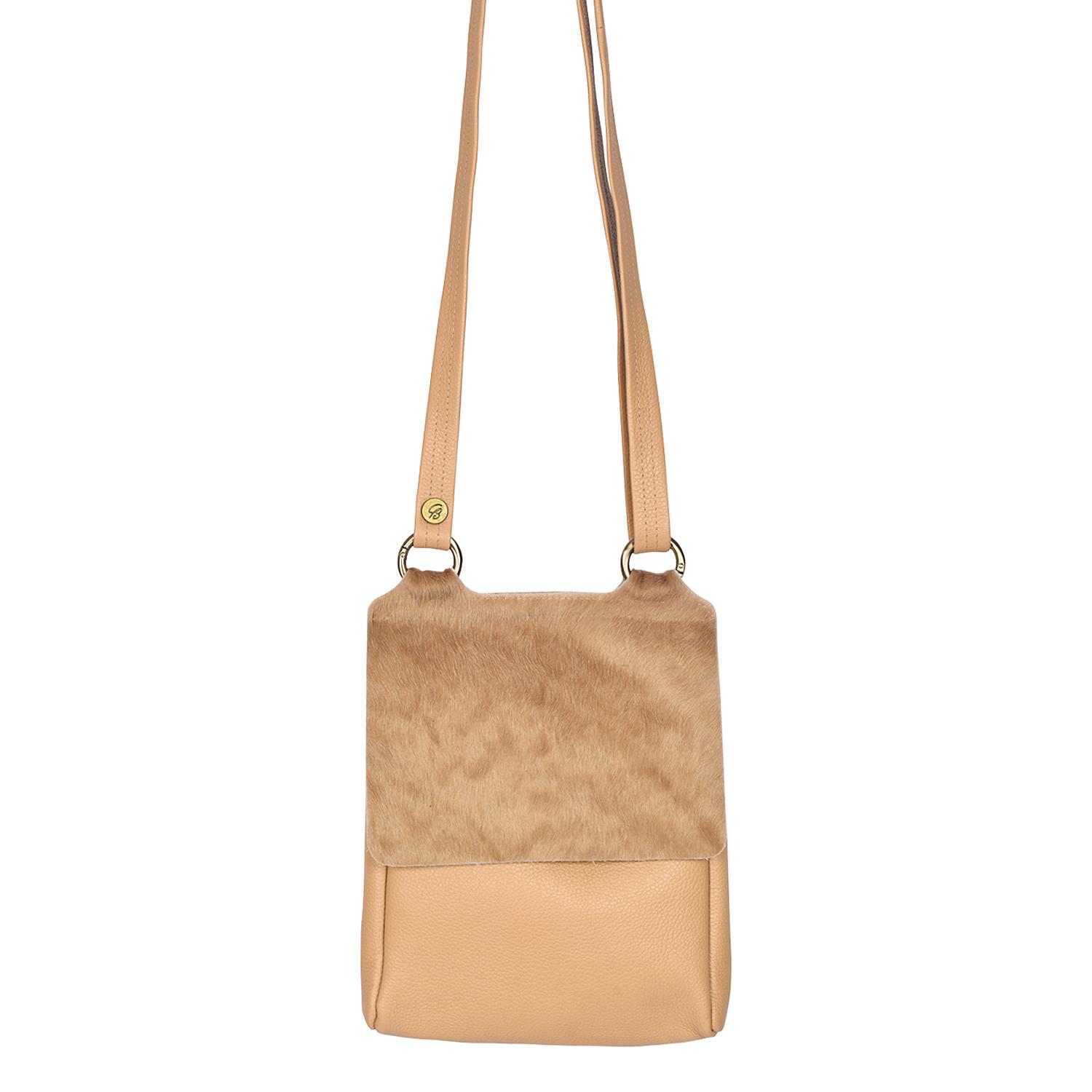 Cowhide Crossbody Cappa Biscotti - Flora - Front