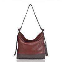 Leather Crossbody Shoulder Bag Merlot - Garland - Front