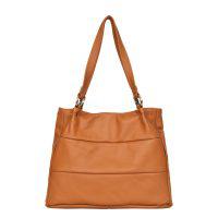 Leather Shoulder Bag Tan - Marlowe - Back
