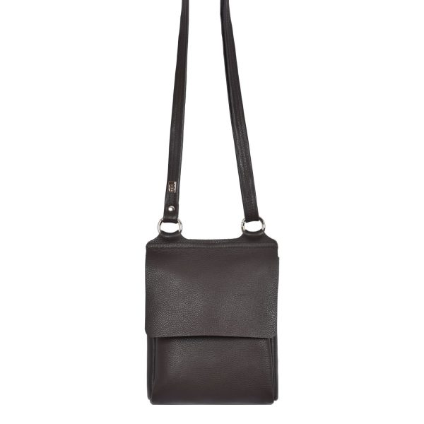 Leather Crossbody Bag Earth - Flora - Front
