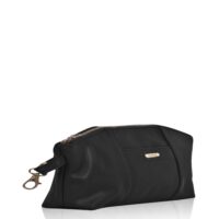 Leather Washbag Black | Pugwash | Side Leather Washbag Black - Pugwash - Side