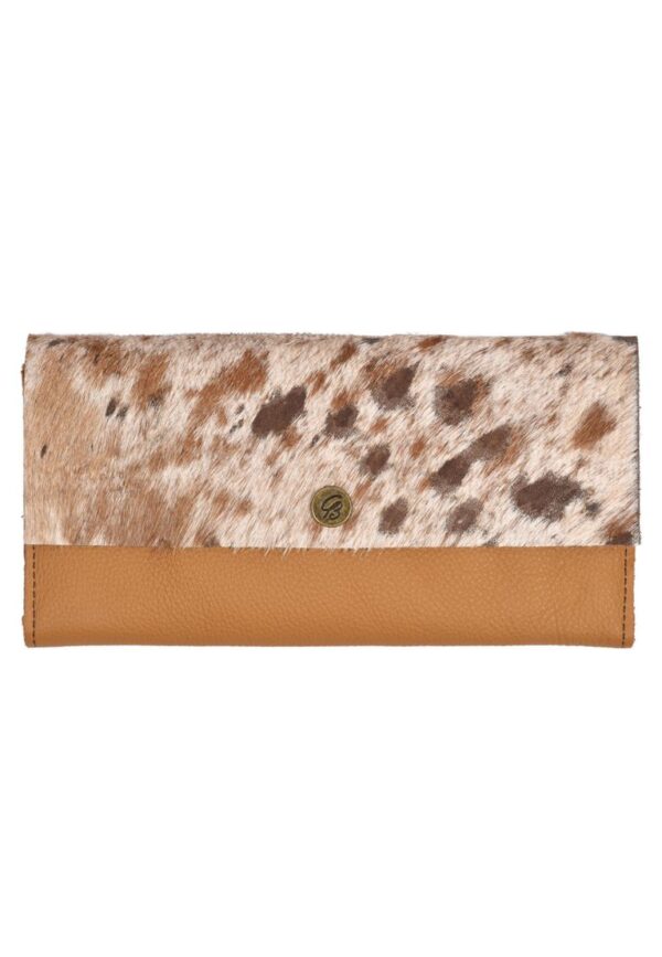 Cowhide Purse Montana Old Gold Tan - Vermont Large - Front